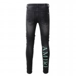 Amiri Watercolor Logo Jean 70s Black