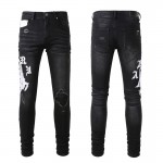 Amiri Wes Lang Reaper Logo Jean Aged Black