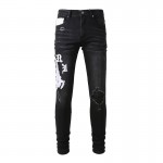 Amiri Wes Lang Reaper Logo Jean Aged Black