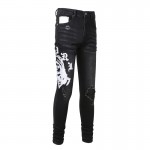 Amiri Wes Lang Reaper Logo Jean Aged Black