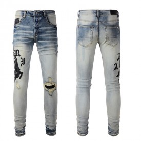 Amiri Wes Lang Reaper Logo Jean Clay Indigo