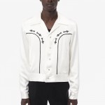 AMIRI Johnny button-up Western jacket white