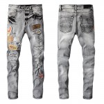 Amiri Wild Ones Patch Jeans Grey