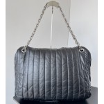 Balenciaga Monaco Large Chain Bag Quilted in Black