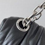 Balenciaga Monaco Large Chain Bag Quilted in Black