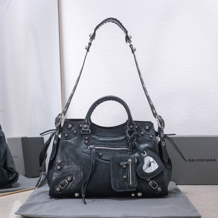 Balenciaga Neo Cagole City Handbag in Dark Grey