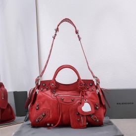 Balenciaga Neo Cagole City Handbag in Red