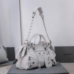 Balenciaga Neo Cagole City Handbag in White