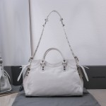 Balenciaga Neo Cagole City Handbag in White