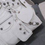 Balenciaga Neo Cagole City Handbag in White