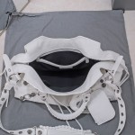 Balenciaga Neo Cagole City Handbag in White