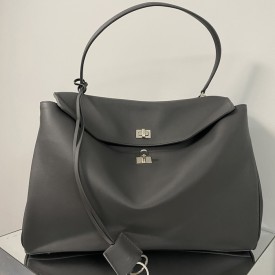 Balenciaga Rodeo Large Handbag in Grey / Silver Hardware