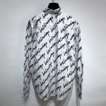 Balenciaga Men's New Scribble Shirt Large Fit in White