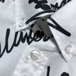 Balenciaga Men's New Scribble Shirt Large Fit in White