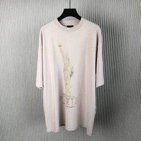 Balenciaga Paris Liberty T-Shirt Medium Fit in off white