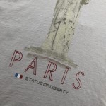 Balenciaga Paris Liberty T-Shirt Medium Fit in off white