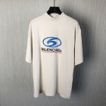 Balenciaga Surfer T-Shirt Medium Fit in white and blue