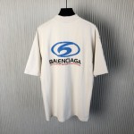 Balenciaga Surfer T-Shirt Medium Fit in white and blue