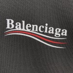 Balenciaga Political Campaign Hoodie in Black cotton fleece 