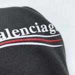 Balenciaga Political Campaign Hoodie in Black cotton fleece 