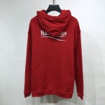 Balenciaga Political Campaign Hoodie in Red cotton fleece 