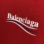 Balenciaga Political Campaign Hoodie in Red cotton fleece 