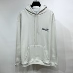 Balenciaga Political Campaign Hoodie in White cotton fleece 