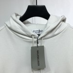 Balenciaga Political Campaign Hoodie in White cotton fleece 