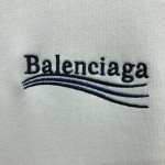 Balenciaga Political Campaign Hoodie in White cotton fleece 