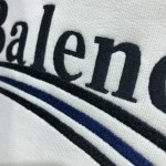 Balenciaga Political Campaign Hoodie in White cotton fleece 