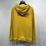 Balenciaga Political Campaign Hoodie in Yellow cotton fleece 