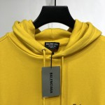 Balenciaga Political Campaign Hoodie in Yellow cotton fleece 