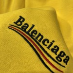 Balenciaga Men's Political Campaign Sweat Shorts in Yellow