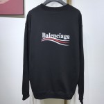 Balenciaga Political Campaign Sweatershirt in Black cotton fleece 