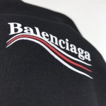 Balenciaga Political Campaign Sweatershirt in Black cotton fleece 