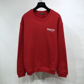 Balenciaga Political Campaign Sweatershirt in Red cotton fleece 