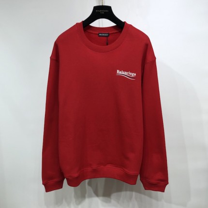 Balenciaga Political Campaign Sweatershirt in Red cotton fleece 