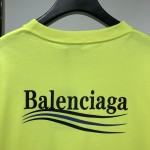 Balenciaga Regular Political Campaign T-shirt in green jersey 