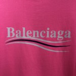 Balenciaga Regular Political Campaign T-shirt in pink jersey 