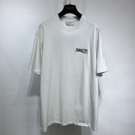 Balenciaga Regular Political Campaign T-shirt in white jersey 