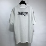 Balenciaga Regular Political Campaign T-shirt in white jersey 