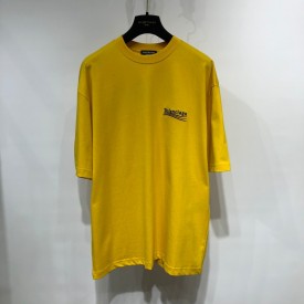 Balenciaga Regular Political Campaign T-shirt in yellow jersey 