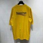 Balenciaga Regular Political Campaign T-shirt in yellow jersey 