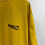 Balenciaga Regular Political Campaign T-shirt in yellow jersey 