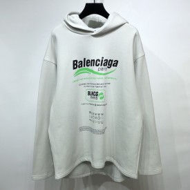 Balenciaga Dry Cleaning Hooded T-shirt in White 