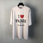 I Love Paris & Balenciaga T-shirt Medium Fit in White