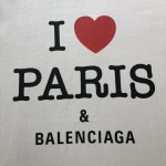 I Love Paris & Balenciaga T-shirt Medium Fit in White