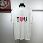 Balenciaga I Love U Medium Fit T shirt White