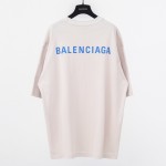 Balenciaga Logo Medium Fit T-shirt in Beige