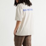 Balenciaga Logo Medium Fit T-shirt in Beige